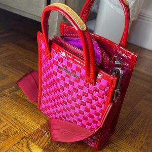 MZ Wallace Candy Lacquer Micro Woven Box Tote
